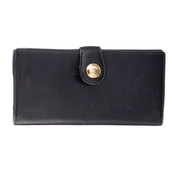 GUCCI Leather TriFold Vintage Wallet*Black Leather*Excellent Condition - Picture 1 of 15